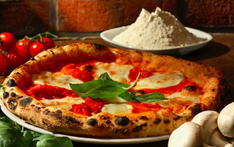 Pizza Margherita at Marini's on 57 Italian Restaurant