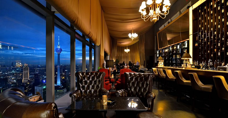 Lounge with view on the KL tower